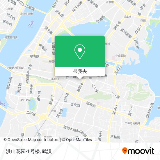 洪山花园-1号楼地图
