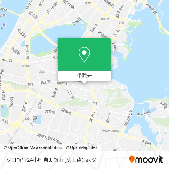 汉口银行24小时自助银行(洪山路)地图