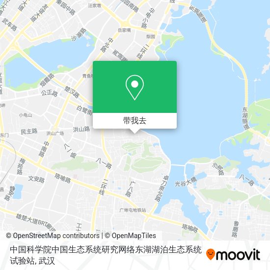 中国科学院中国生态系统研究网络东湖湖泊生态系统试验站地图
