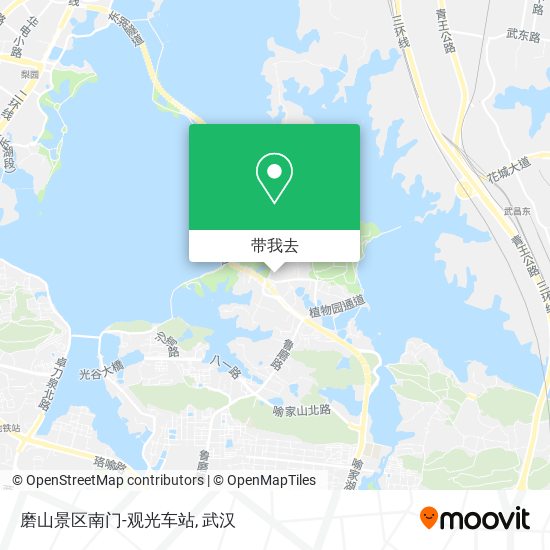 磨山景区南门-观光车站地图