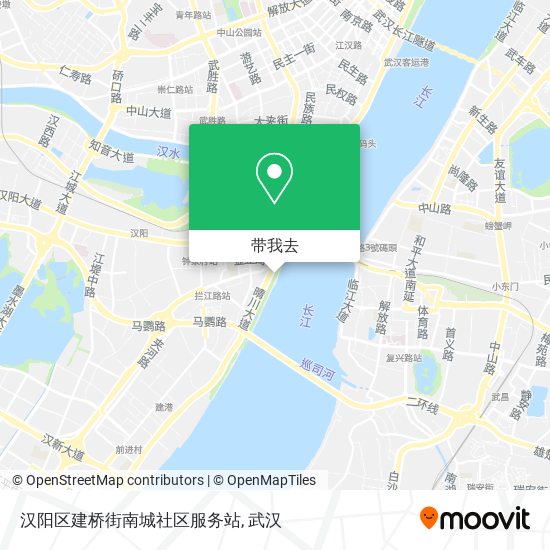 汉阳区建桥街南城社区服务站地图
