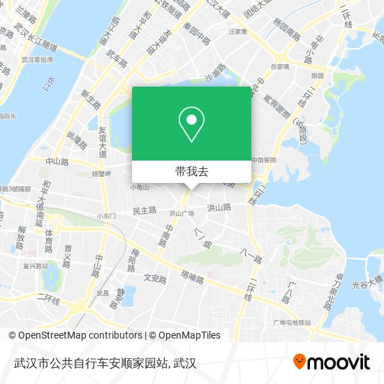 武汉市公共自行车安顺家园站地图