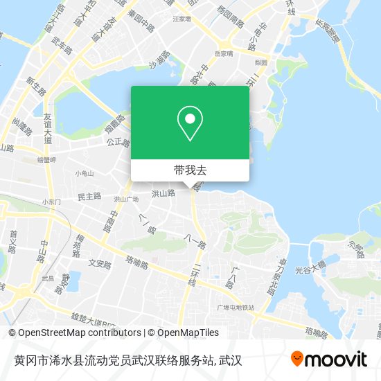 黄冈市浠水县流动党员武汉联络服务站地图