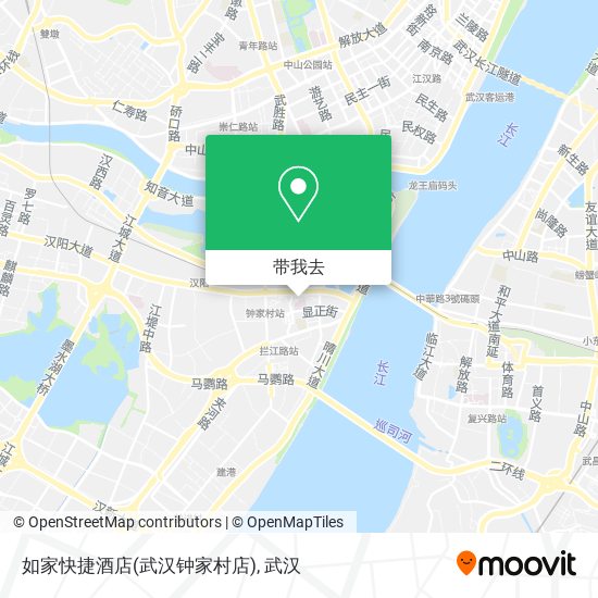 如家快捷酒店(武汉钟家村店)地图