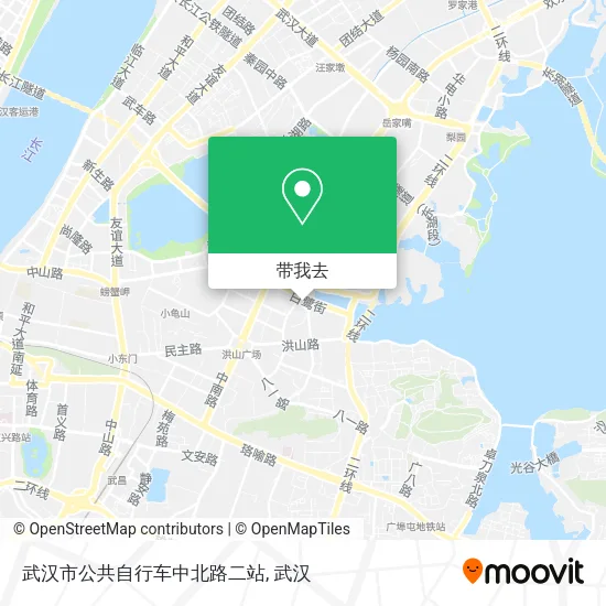 武汉市公共自行车中北路二站地图