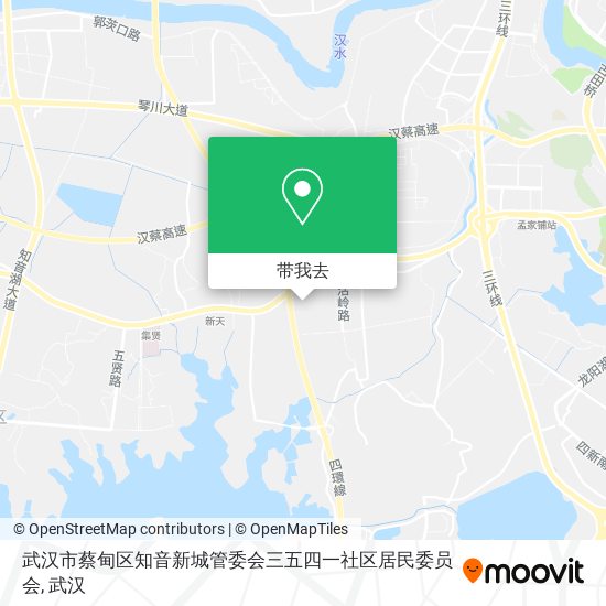 武汉市蔡甸区知音新城管委会三五四一社区居民委员会地图