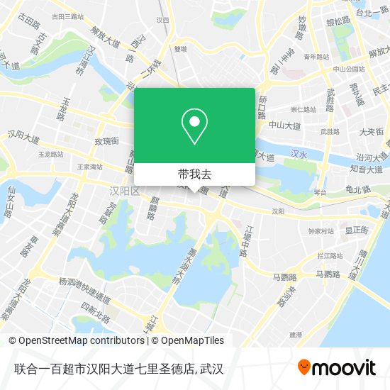 联合一百超市汉阳大道七里圣德店地图