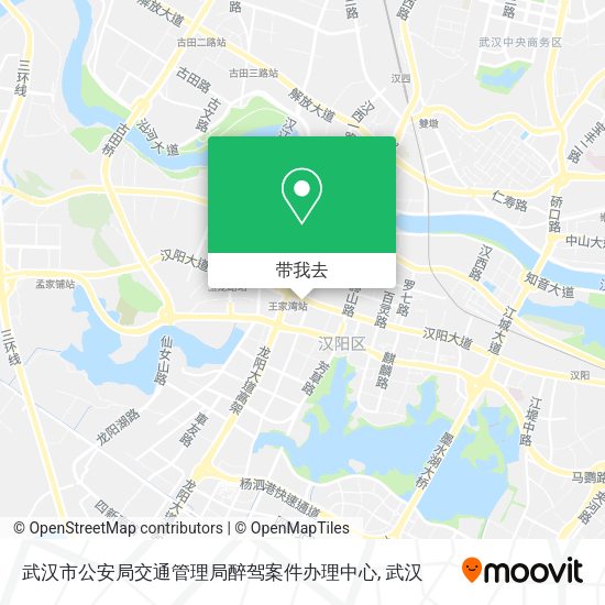 武汉市公安局交通管理局醉驾案件办理中心地图