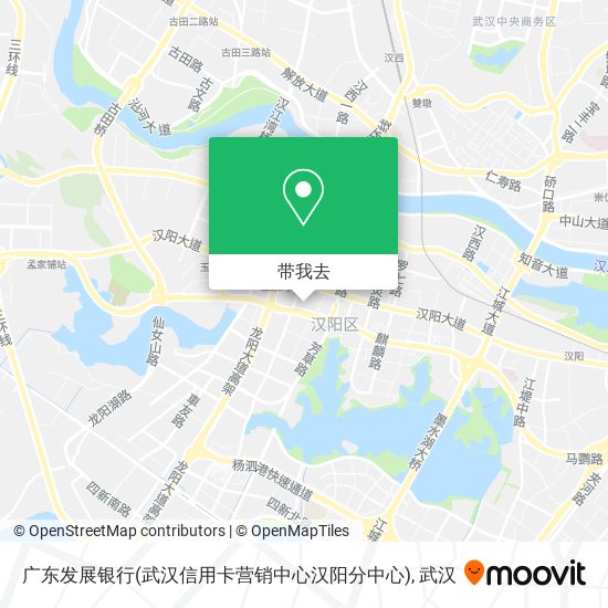 广东发展银行(武汉信用卡营销中心汉阳分中心)地图