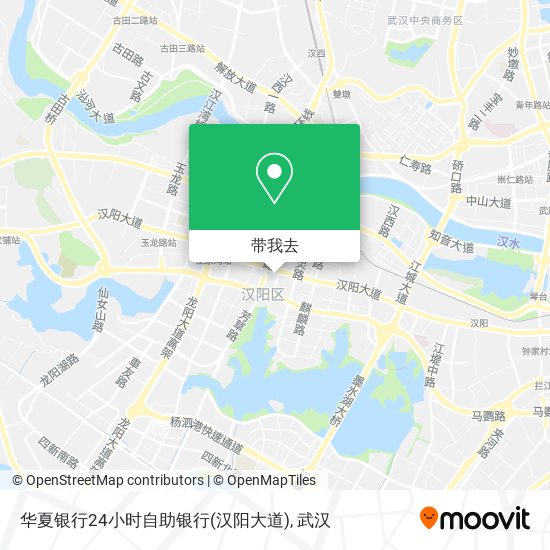 华夏银行24小时自助银行(汉阳大道)地图