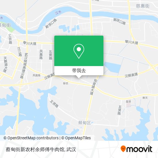 蔡甸街新农村余师傅牛肉馆地图