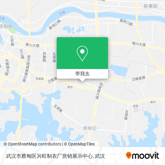 武汉市蔡甸区兴旺制衣厂营销展示中心地图