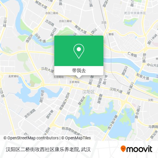 汉阳区二桥街玫西社区康乐养老院地图
