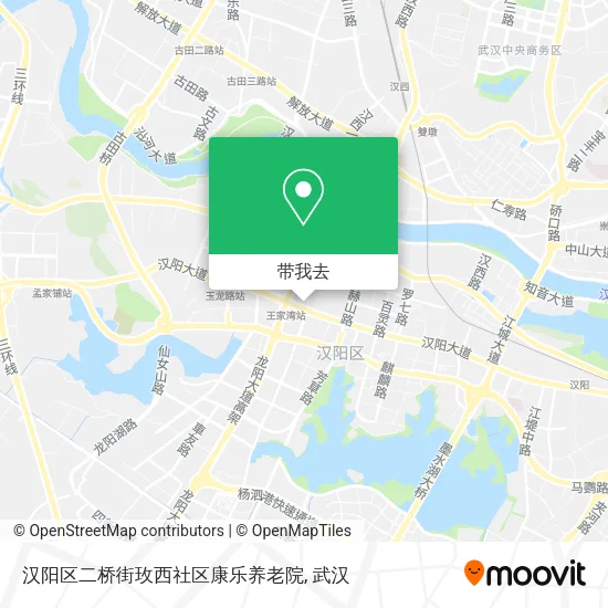 汉阳区二桥街玫西社区康乐养老院地图