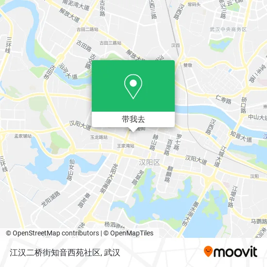 江汉二桥街知音西苑社区地图