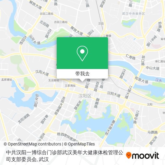 中共汉阳一博综合门诊部武汉美年大健康体检管理公司支部委员会地图