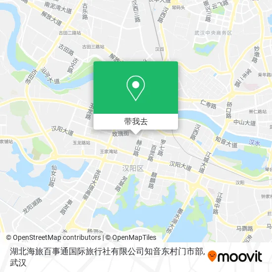 湖北海旅百事通国际旅行社有限公司知音东村门市部地图