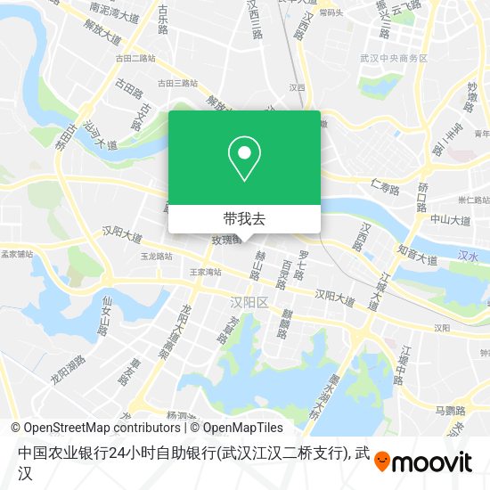中国农业银行24小时自助银行(武汉江汉二桥支行)地图