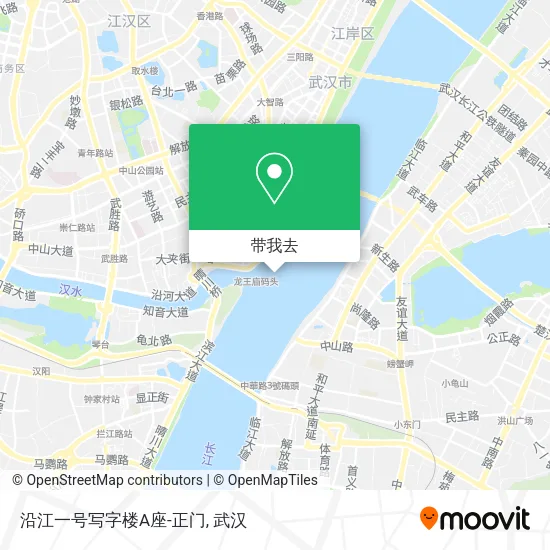 沿江一号写字楼A座-正门地图