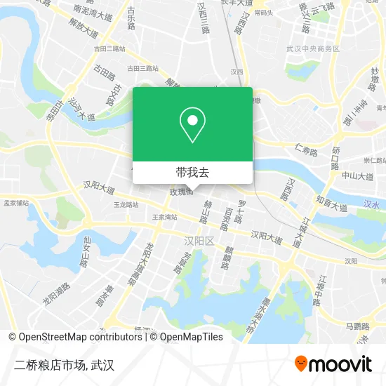 二桥粮店市场地图