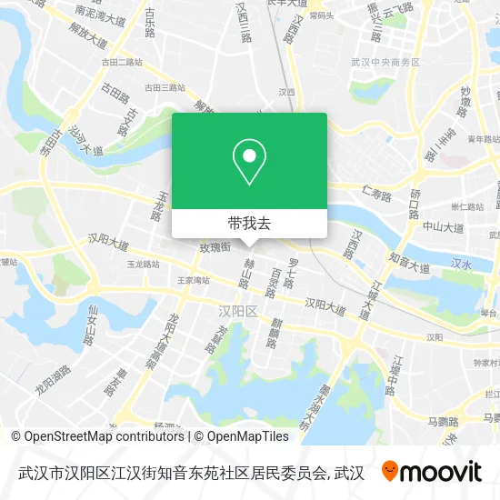 武汉市汉阳区江汉街知音东苑社区居民委员会地图