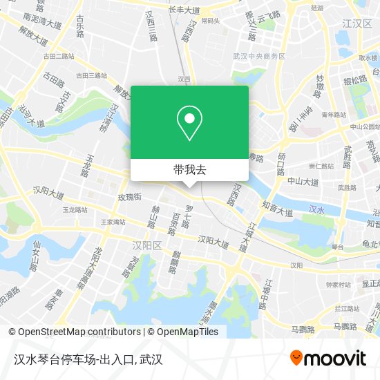 汉水琴台停车场-出入口地图