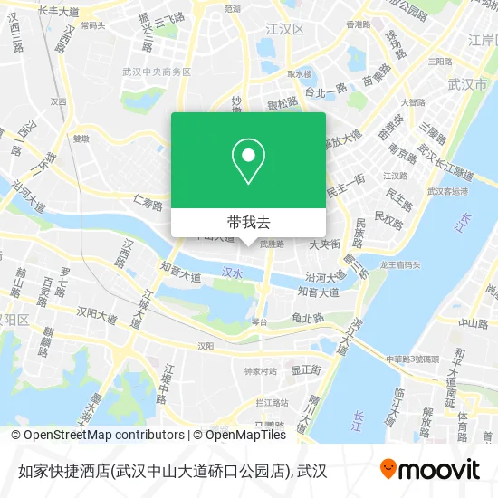 如家快捷酒店(武汉中山大道硚口公园店)地图