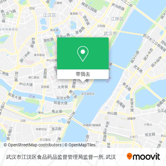 武汉市江汉区食品药品监督管理局监督一所地图