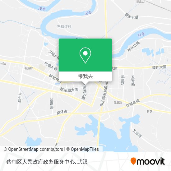 蔡甸区人民政府政务服务中心地图