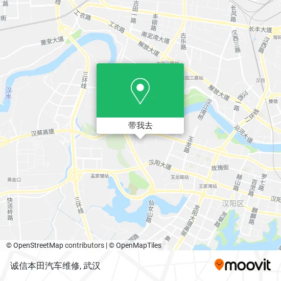 诚信本田汽车维修地图