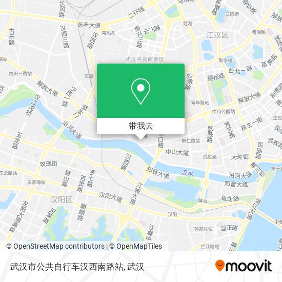 武汉市公共自行车汉西南路站地图