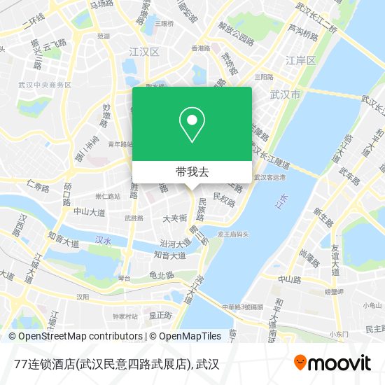 77连锁酒店(武汉民意四路武展店)地图