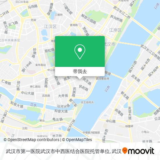 武汉市第一医院武汉市中西医结合医院托管单位地图