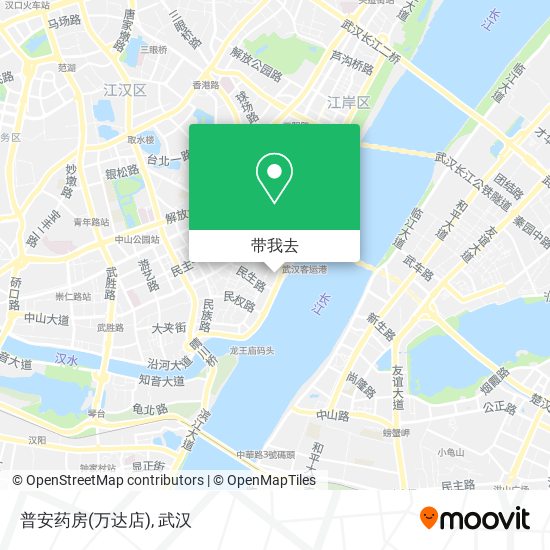 普安药房(万达店)地图