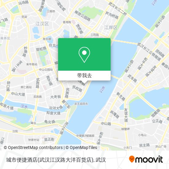 城市便捷酒店(武汉江汉路大洋百货店)地图