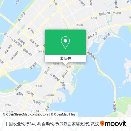 中国农业银行24小时自助银行(武汉岳家嘴支行)地图