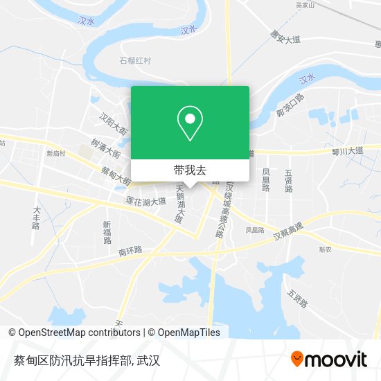 蔡甸区防汛抗旱指挥部地图