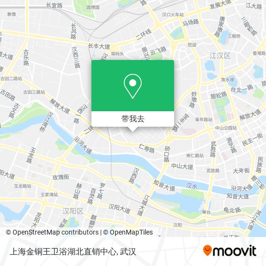 上海金铜王卫浴湖北直销中心地图
