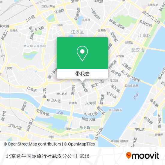 北京途牛国际旅行社武汉分公司地图