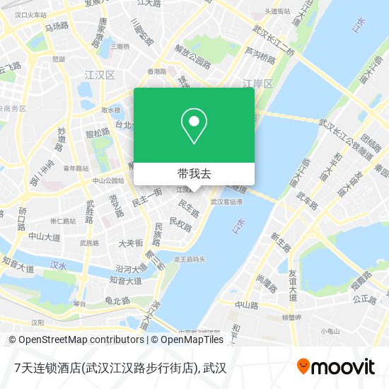 7天连锁酒店(武汉江汉路步行街店)地图