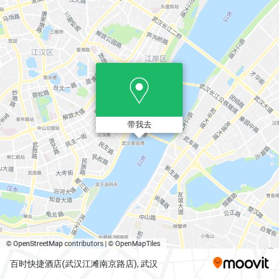 百时快捷酒店(武汉江滩南京路店)地图