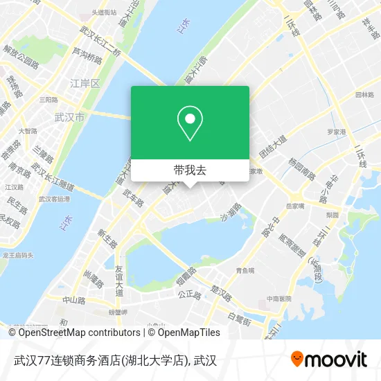 武汉77连锁商务酒店(湖北大学店)地图