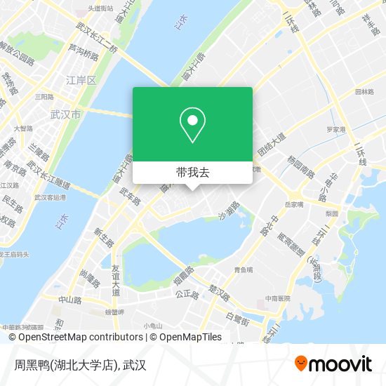 周黑鸭(湖北大学店)地图