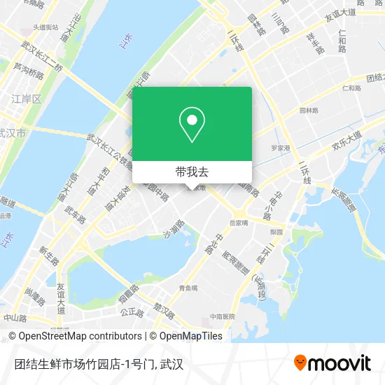 团结生鲜市场竹园店-1号门地图