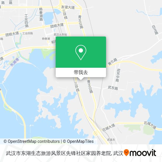 武汉市东湖生态旅游风景区先锋社区家园养老院地图