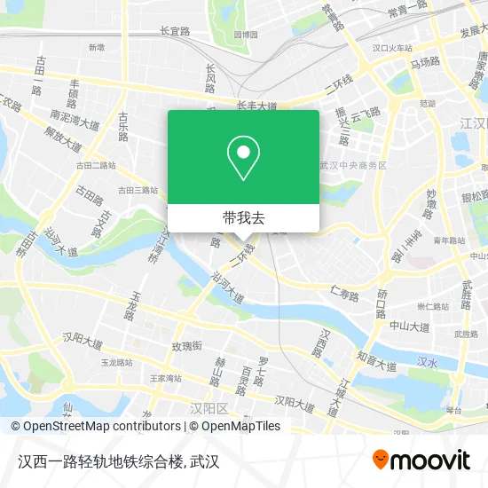 汉西一路轻轨地铁综合楼地图
