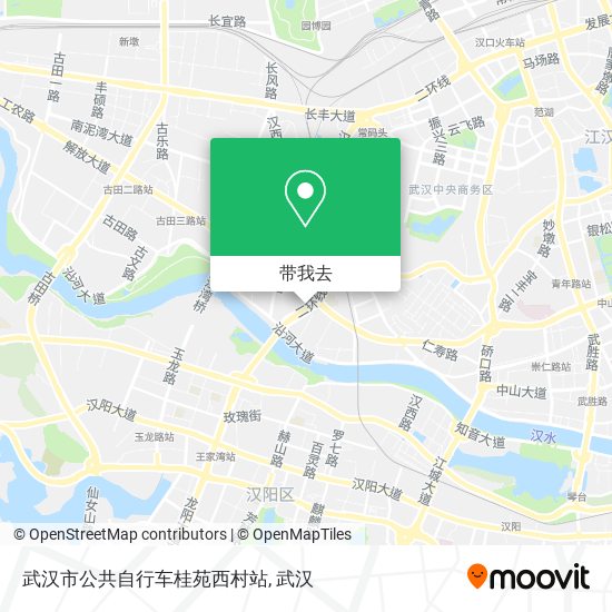 武汉市公共自行车桂苑西村站地图