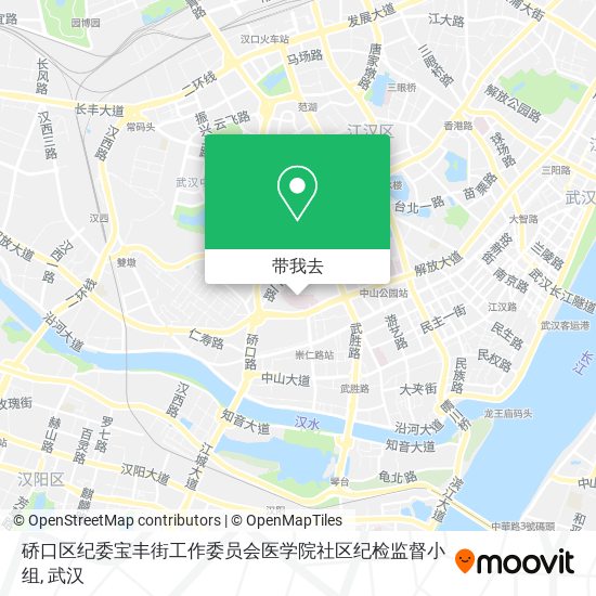 硚口区纪委宝丰街工作委员会医学院社区纪检监督小组地图