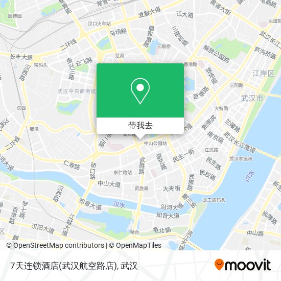 7天连锁酒店(武汉航空路店)地图