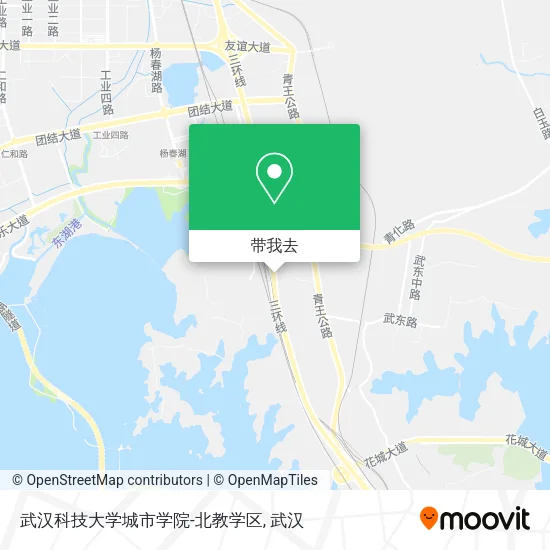 武汉科技大学城市学院-北教学区地图